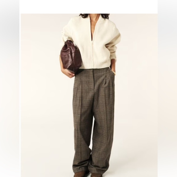 Ba&sh Belem Cardigan Ecru zip wool blend - Picture 4 of 14